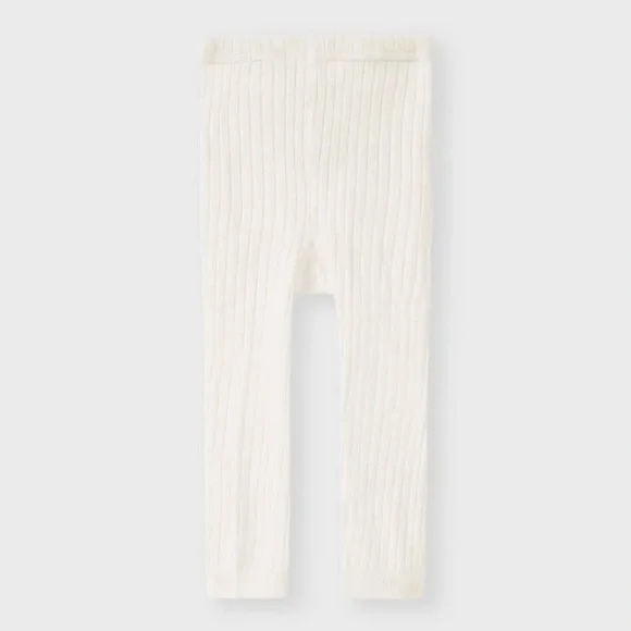 White Ribbed Tights - Picture 3 of 6